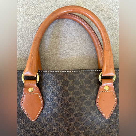 Triomphe Vintage Leather Tote Celine Brown - Picture 11 of 12